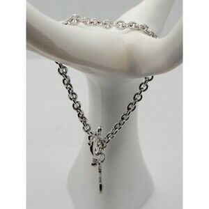 Silver Bracelet with an Anchor Charm That Glistens
